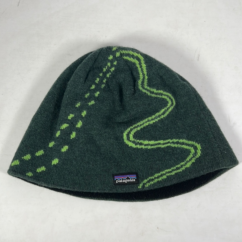 Patagonia Live Simply Graphic Ski Beanie in Green